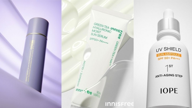 New products that are meeting demands for simplified beauty routines, featuring Amorepacific brands Laniege, Innisfree, and IOPE. [Amorepacific]